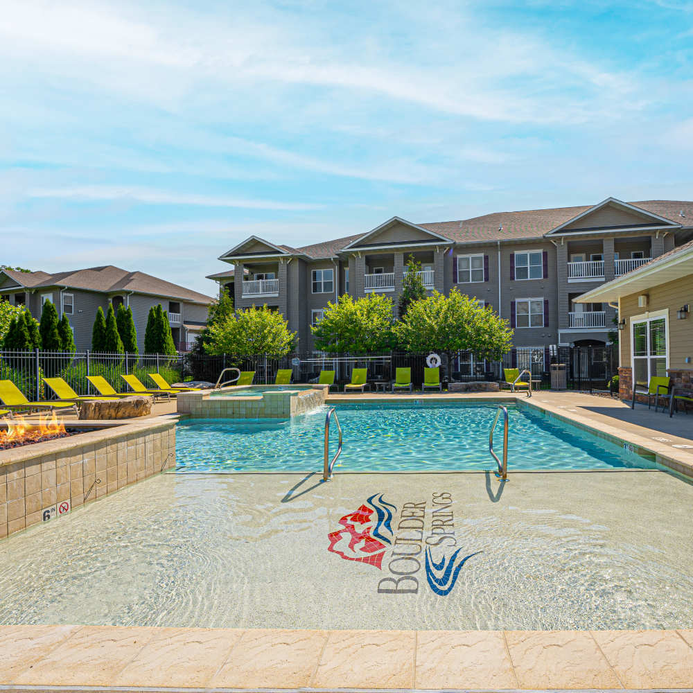 Sparkling pool at Boulder Springs of Columbia in Columbia,Missouri