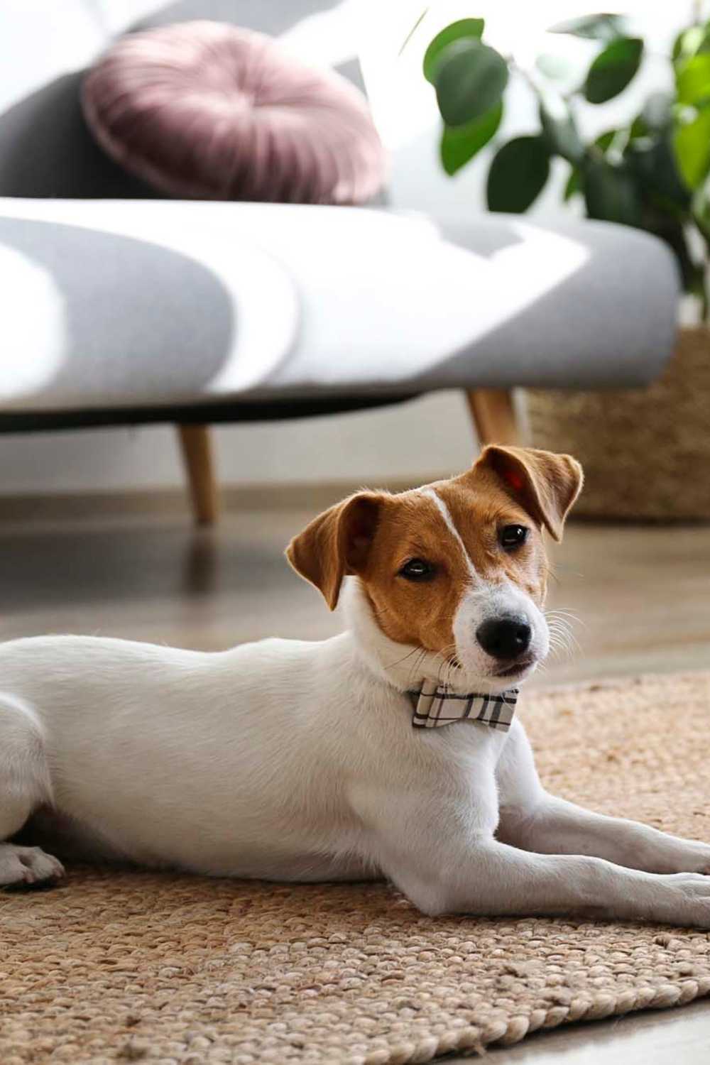 Dog in pet-friendly apartment at Wallace Terrace Apartments in Charlotte, North Carolina  