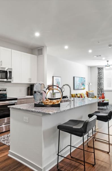 Kitchen island at 32Hundred Windsor in Denton, Texas