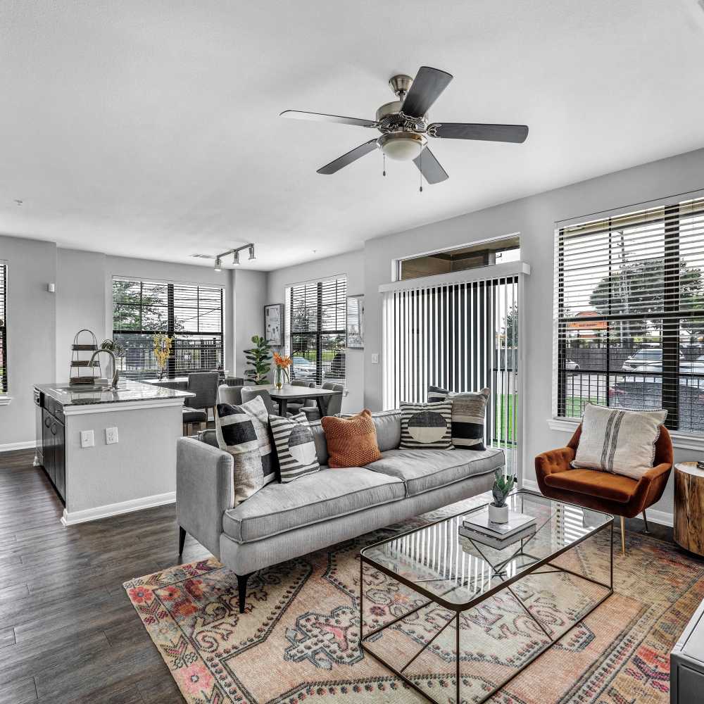 Living space at The Milo on Westheimer in Houston. TX