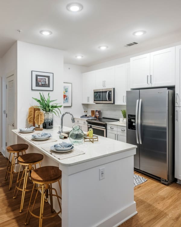 Fully equipped kitchen at The Collins in Charlotte, North Carolina