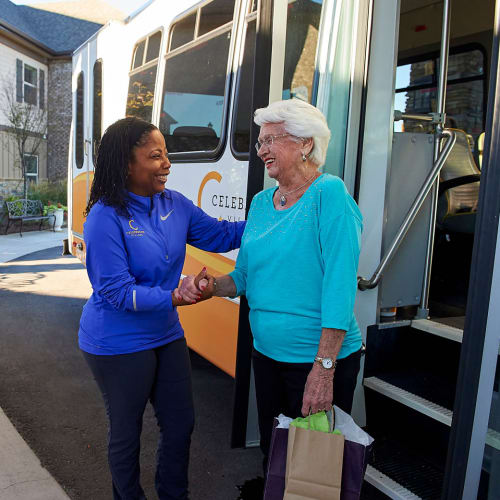 Transportation services available at Celebration Village Forsyth in Suwanee, Georgia
