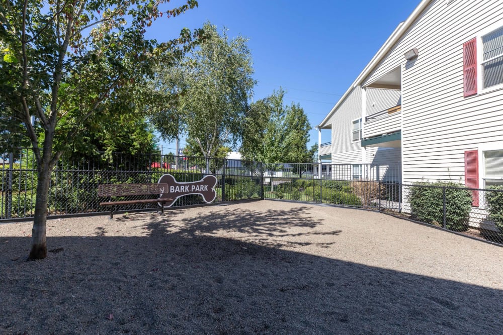 Have fun with your furry friend in the dog park at The Landings at Morrison Apartments in Gresham, Oregon