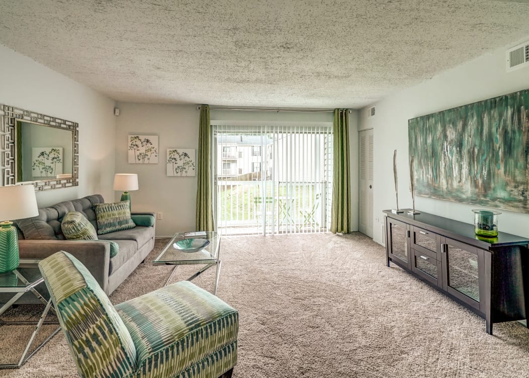 Spacious living room at Aston Ridge Apartments