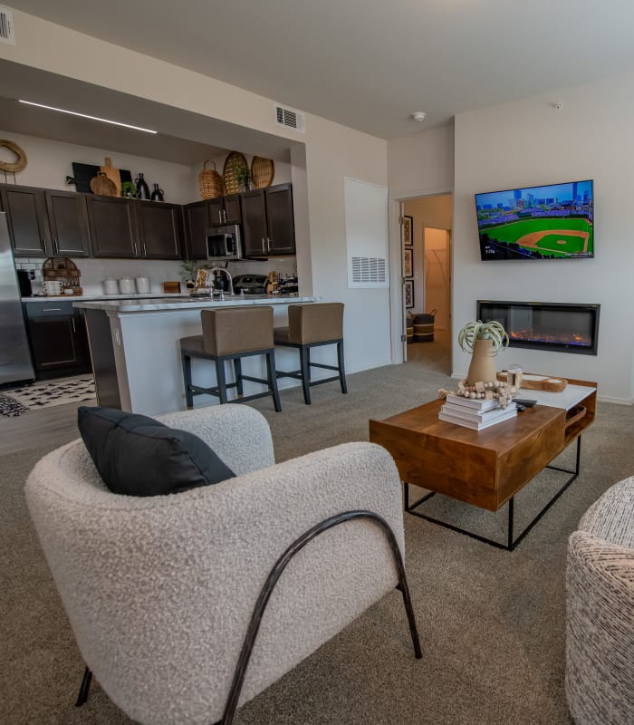 Living room at Ridge at 66 in Yukon, Oklahoma