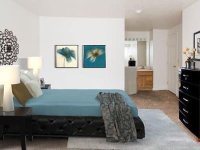Master bedroom at Riverton Knolls in West Henrietta, New York