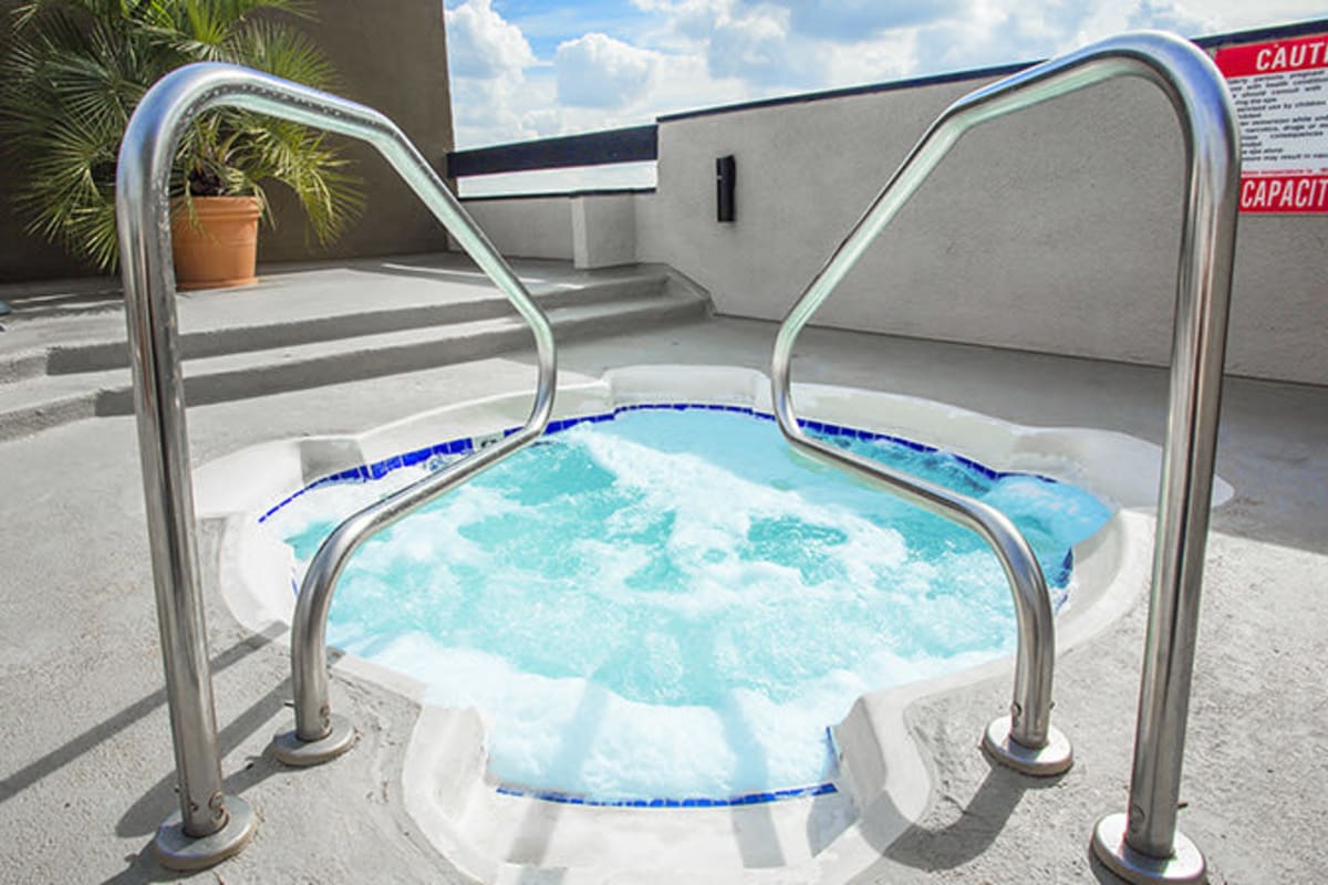 Hot tub at Ascent, West Hollywood, California