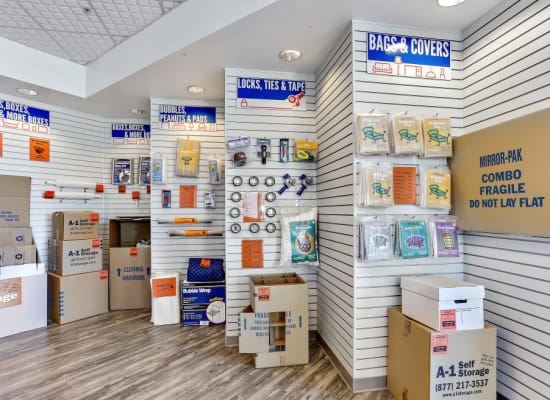 Packing and moving supplies available from A-1 Self Storage in Paramount, California