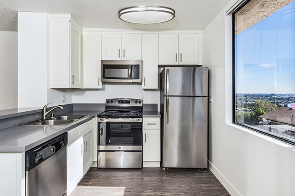 Modern kitchen at Villa Careena, West Hollywood, California