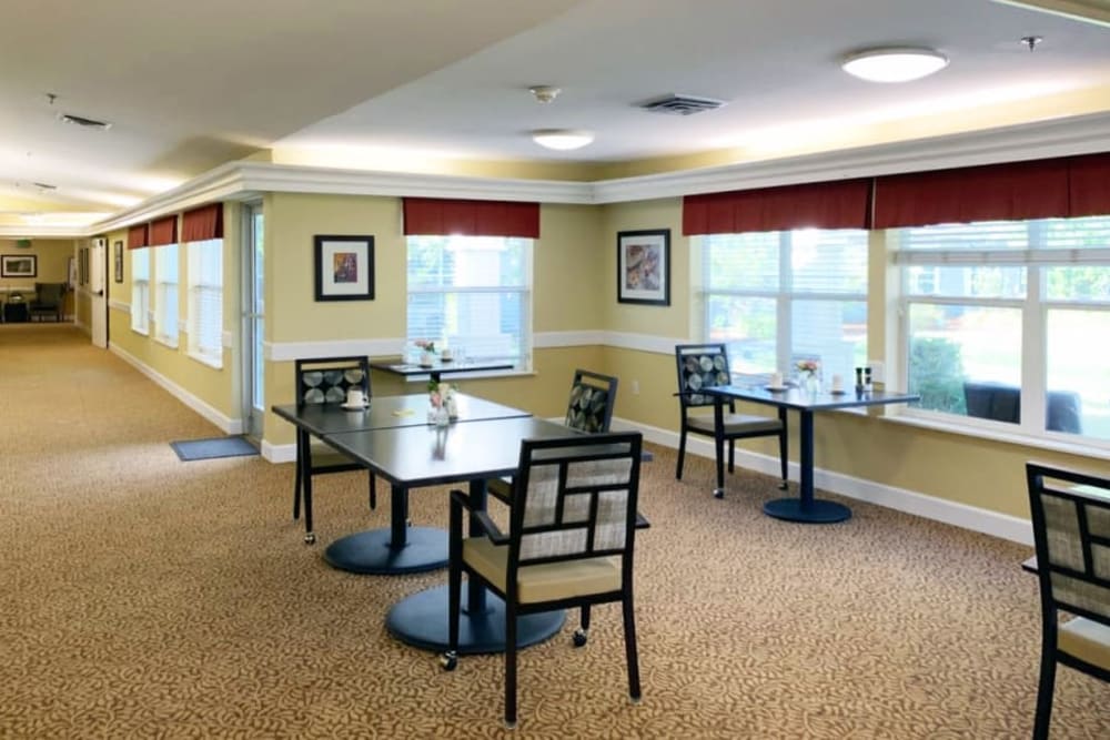 The dining room at Lassen House Senior Living in Red Bluff, California. 