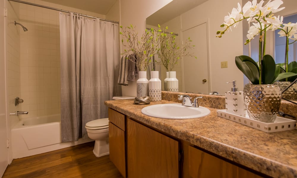 Bathroom at Windsail Apartments in Tulsa, Oklahoma