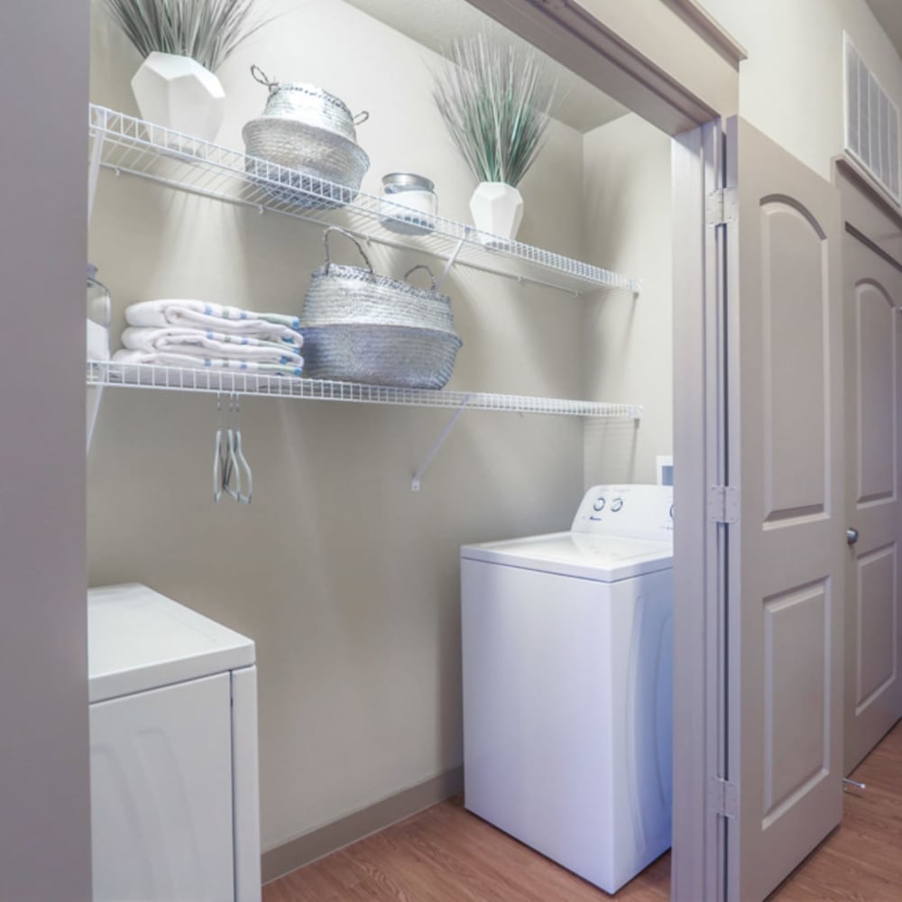 In-home washer and dryer at Imperial Lofts in Sugar Land, Texas