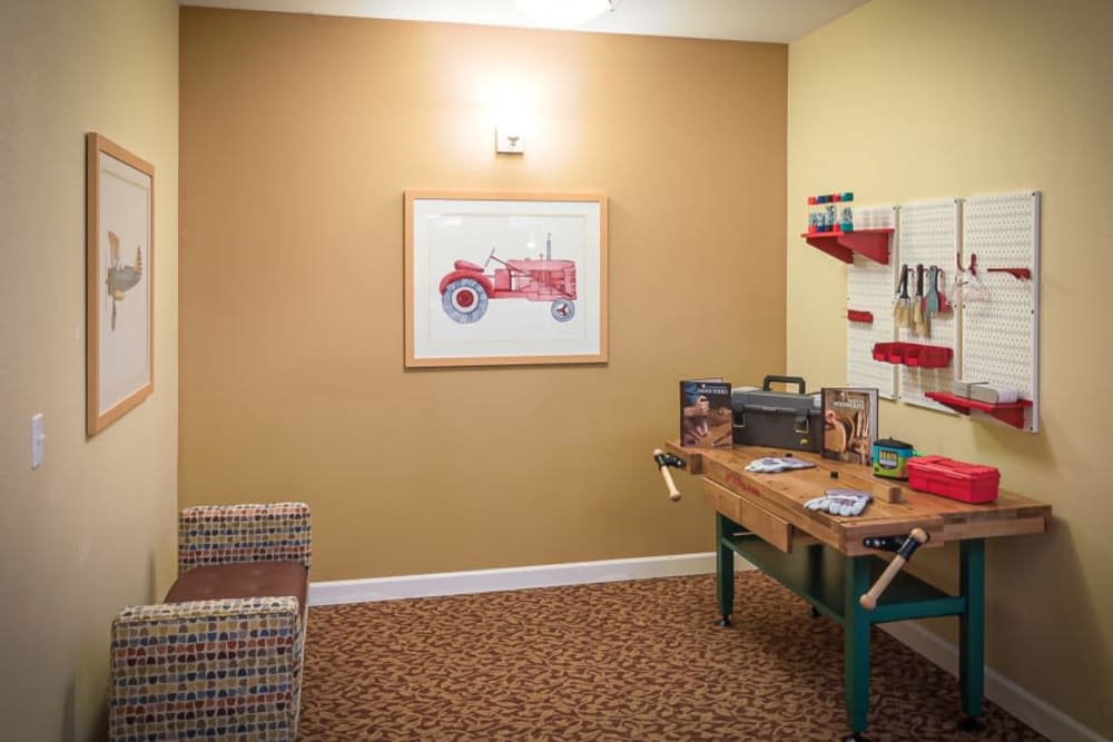 Activity room at Evergreen Memory Care in Eugene, Oregon.