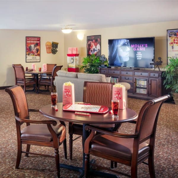 Movie nights at Pacifica Senior Living Sterling in Sterling, Virginia
