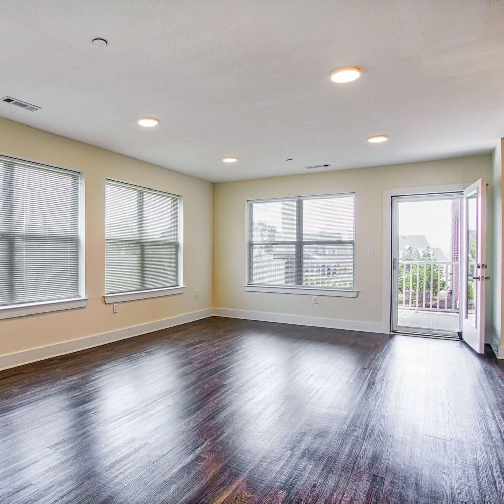 Apartment with wood-style floors and private balcony at The Docks, New London, Connecticut