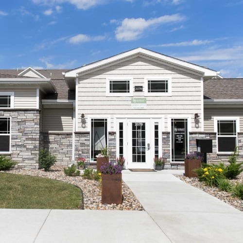 Outside the leasing office at Ironwood in Altoona, Iowa