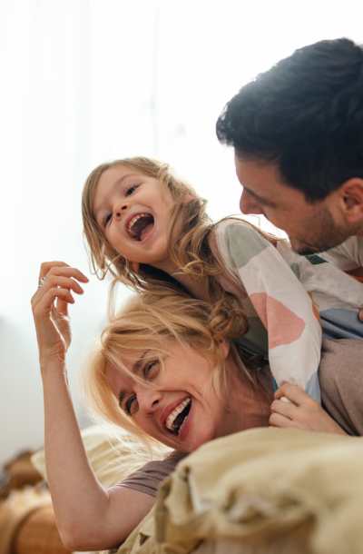 Happy family at Wrenfield at Pleasant View in , WI