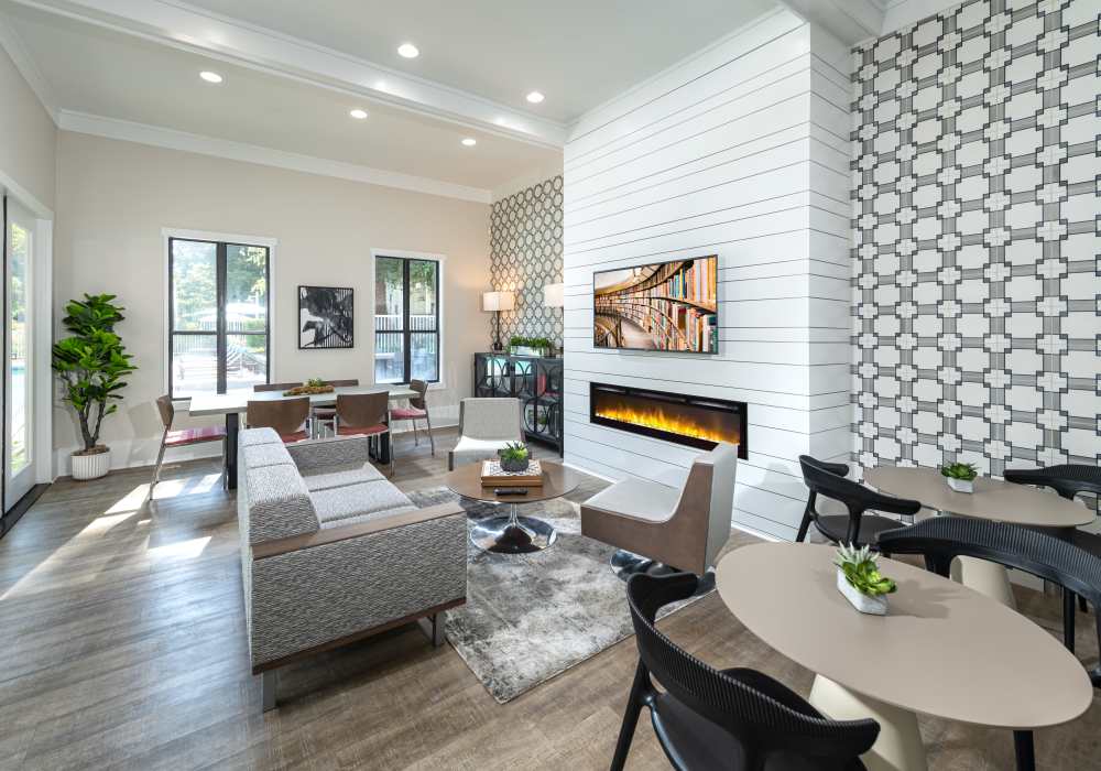 Clubhouse interior at Cotton Wood Apartments in Dublin, California