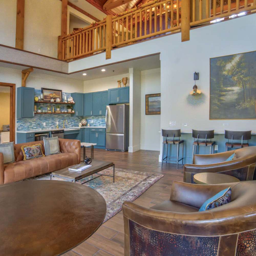 Clubhouse with lots of seating area at Avonlea Tributary in Lithia Springs, Georgia