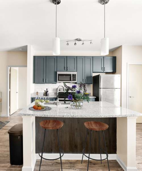 Kitchen area at Lofts at Capricorn in Macon, Georgia