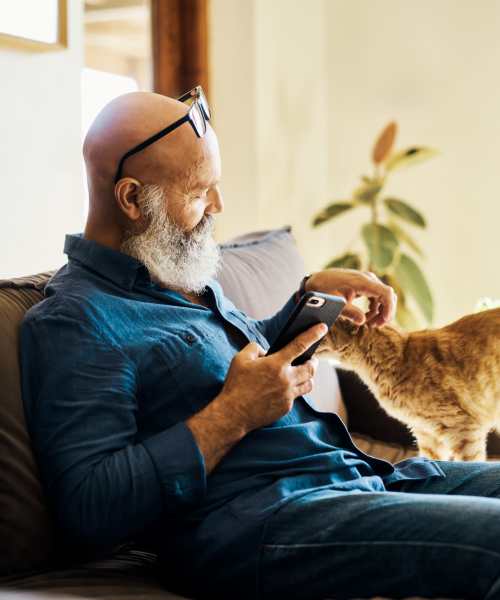 Resident in his house along with his pet at Grand Palms in Bradenton, Florida