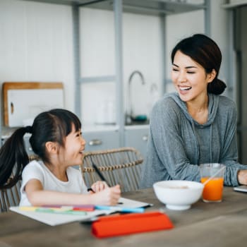 Family in their home managed by Paradigm Companies