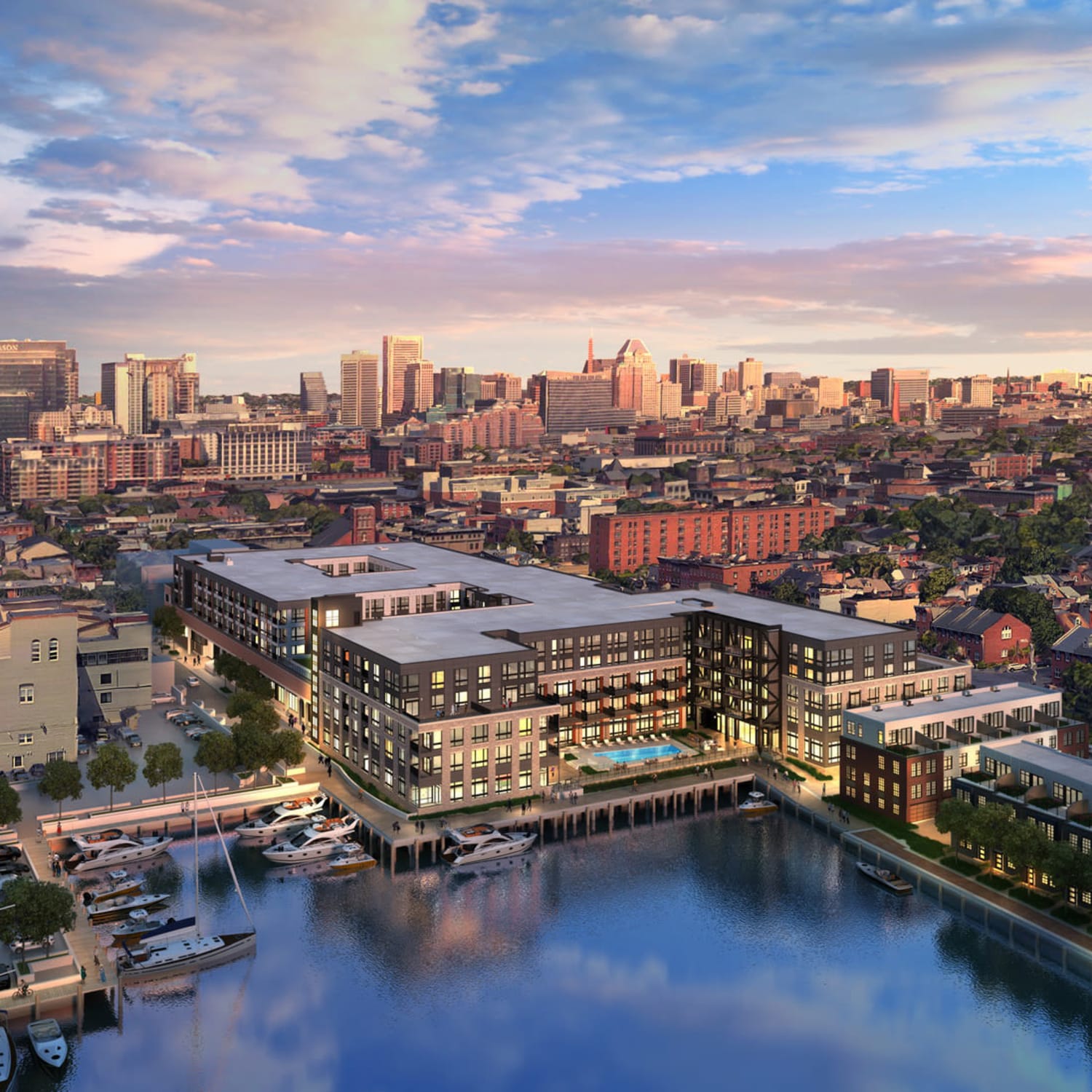 Aerial view of Baltimore, Maryland