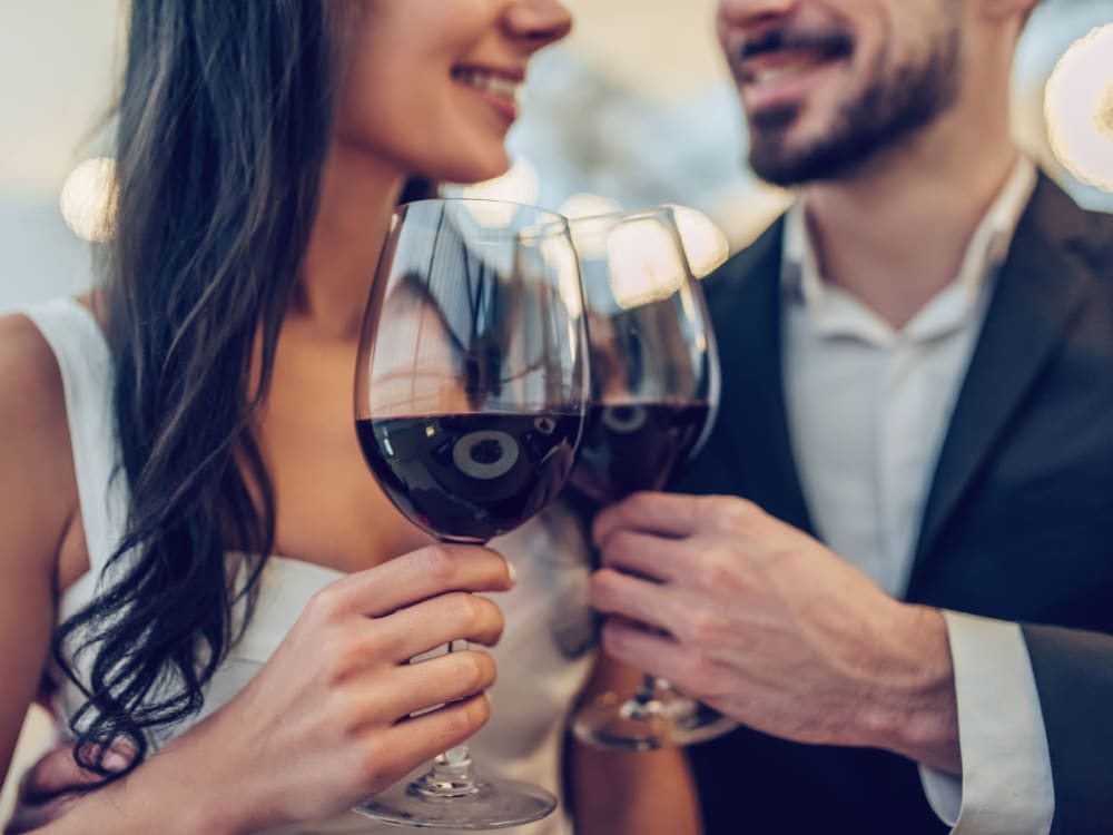 Residents drinking wine near The Ventura in Chandler, Arizona