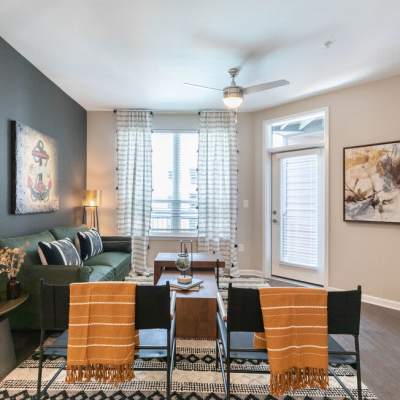 Living room at The Jade at Avondale in Decatur, Georgia