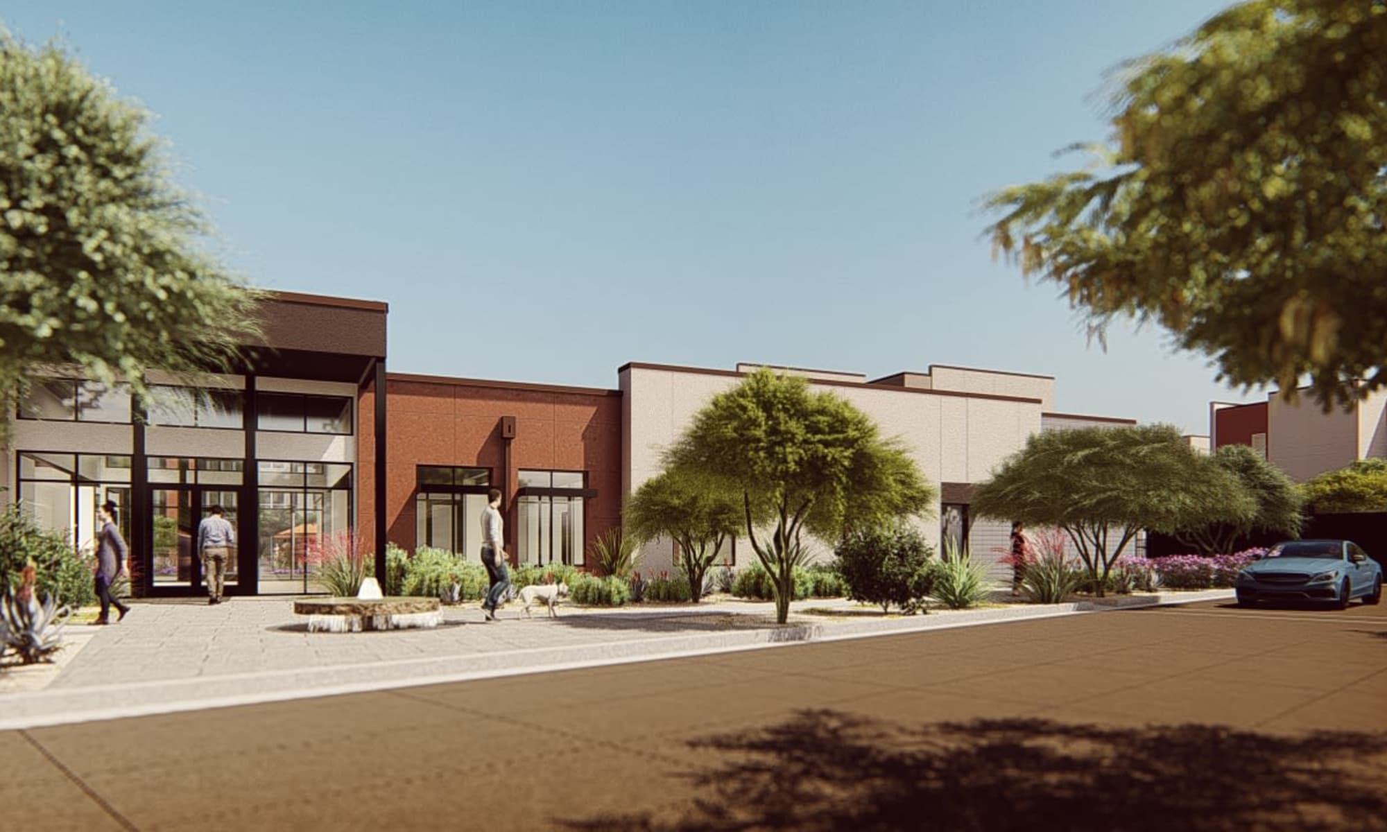 Stunning front entrance at Sentio in Glendale, Arizona