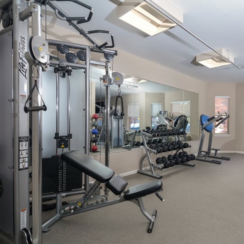 Well equipped fitness center of The Brunswick, New Brunswick, New Jersey