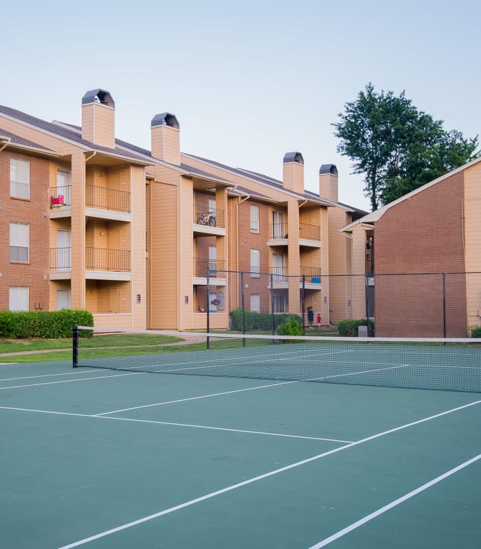 Tennis court of Windsail Apartments in Tulsa, Oklahoma