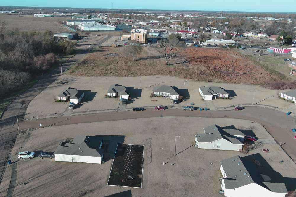 Aerial view of community at Arrington Estates of Clarksdale in Clarksdale, Mississippi