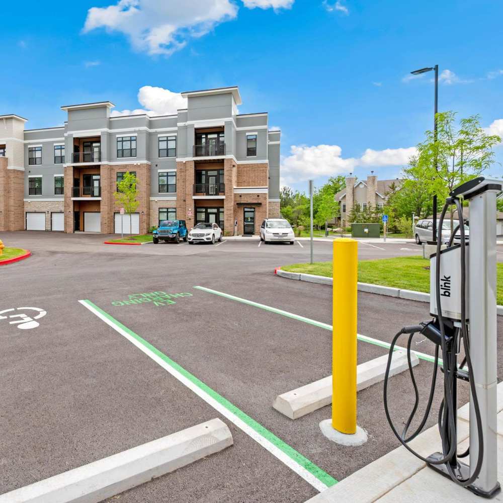 EV charging station at Neo Vantage Point in Maryland Heights, Missouri
