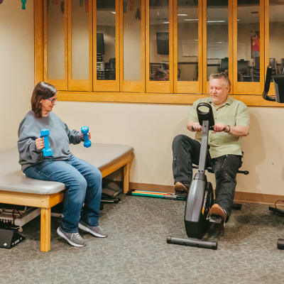 Residents exercising at Cascade Park Adult Day Health in Tacoma, Washington