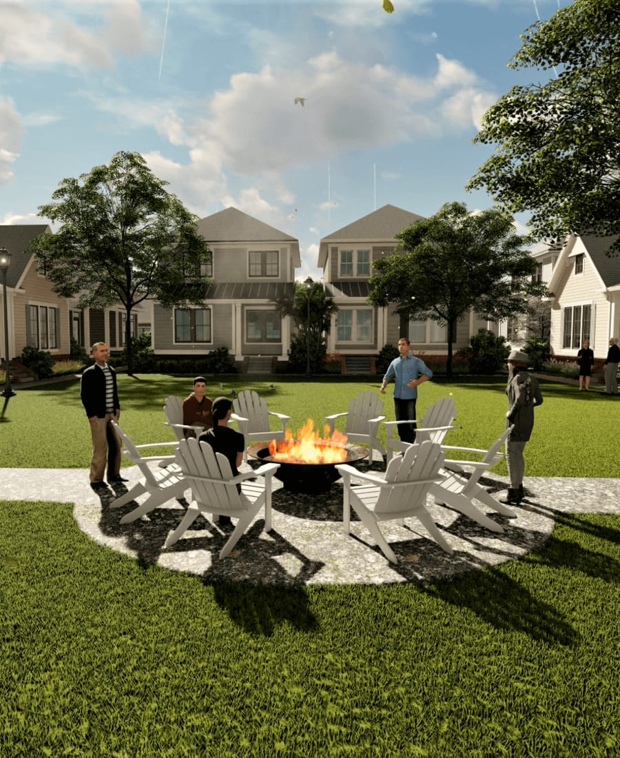 Firepit at Hamlet at MidCity in Huntsville, Alabama