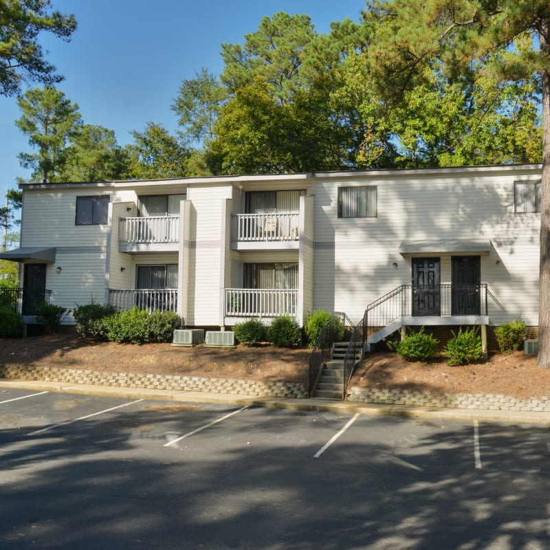 Exterior view of apartments of Three Rivers in Columbia, South Carolina