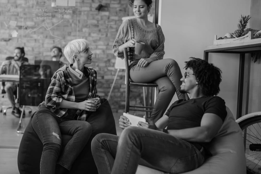 Friends hanging out at IDENTITY Boise in Boise, Idaho