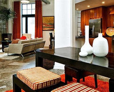 Lobby at The Exchange Lofts in Fort Lauderdale, Florida