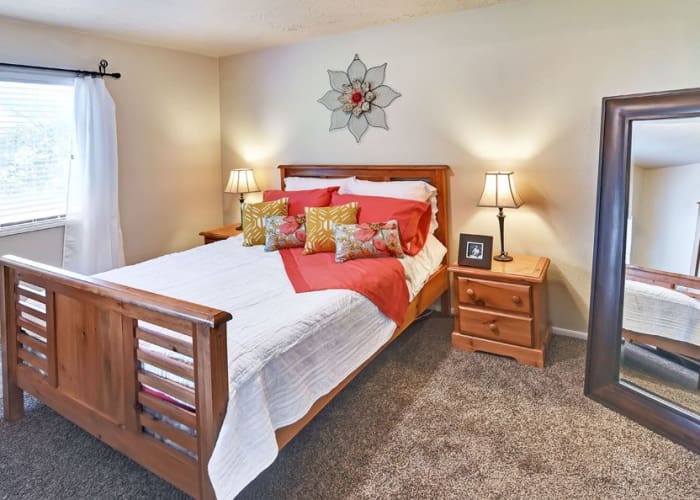 Bedroom at Cherry Creek Apartments in Riverdale, UT