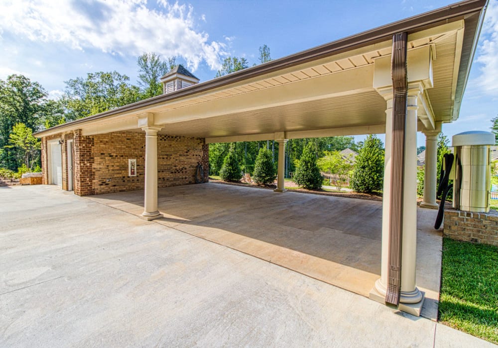 Self car washing station with vacuum at Greymont Village in Asheville, North Carolina