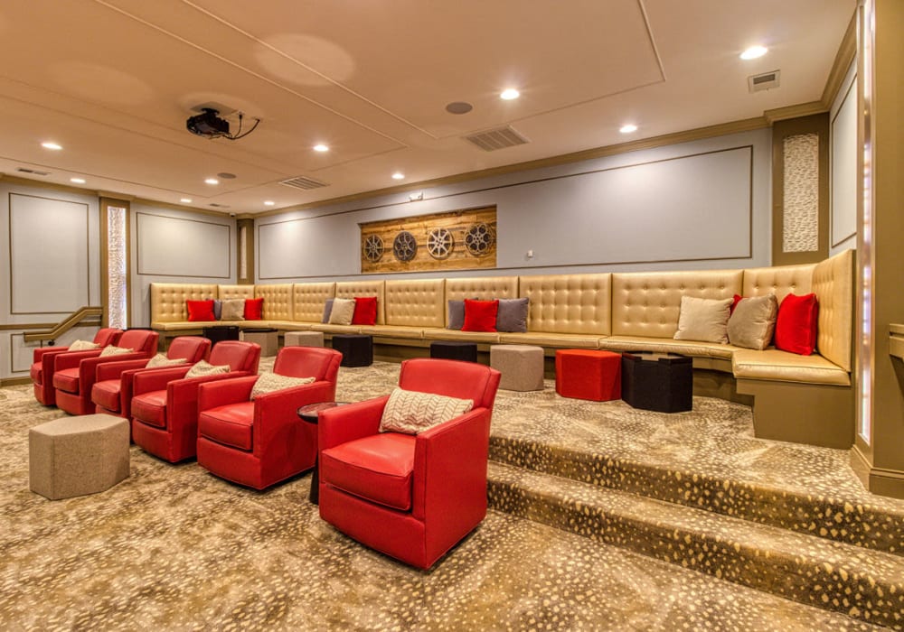 Innovative community movie theater at Greymont Village in Asheville, North Carolina