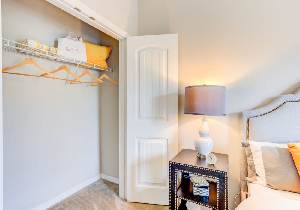 Large closets at Amberton at Stonewater in Cary, North Carolina