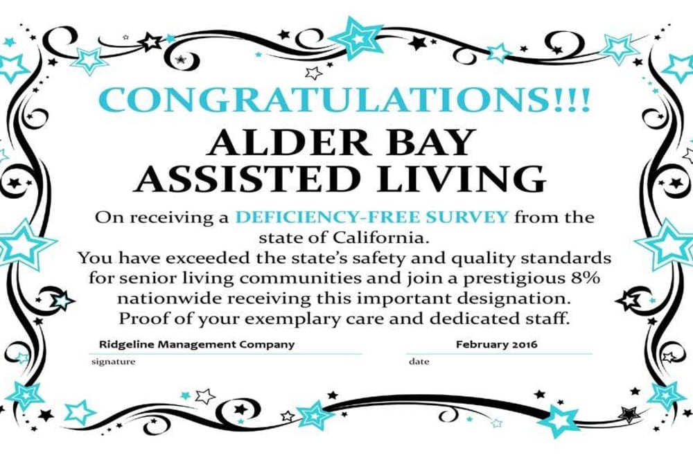Congratulations Alder Bay Assisted Living