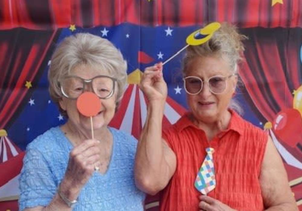Residents dressing up for a party at Turners Rock in Springfield, Missouri