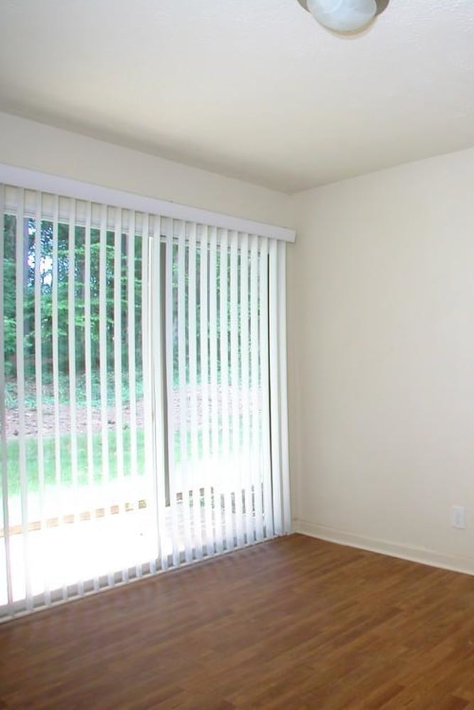 Wood style flooring in an apartment at Foxwood Apartments in Doraville, Georgia