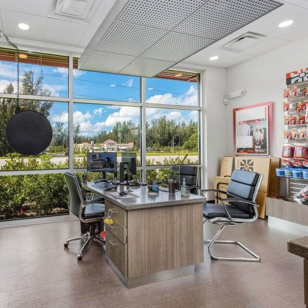 Interior of the office at StorQuest Express Self Service Storage in Cape Coral, Florida