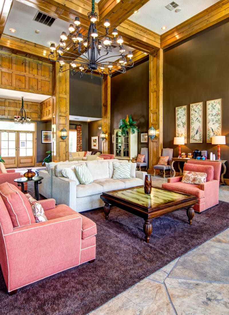 Elegant lobby at Marquis at Silverton in Cary, North Carolina