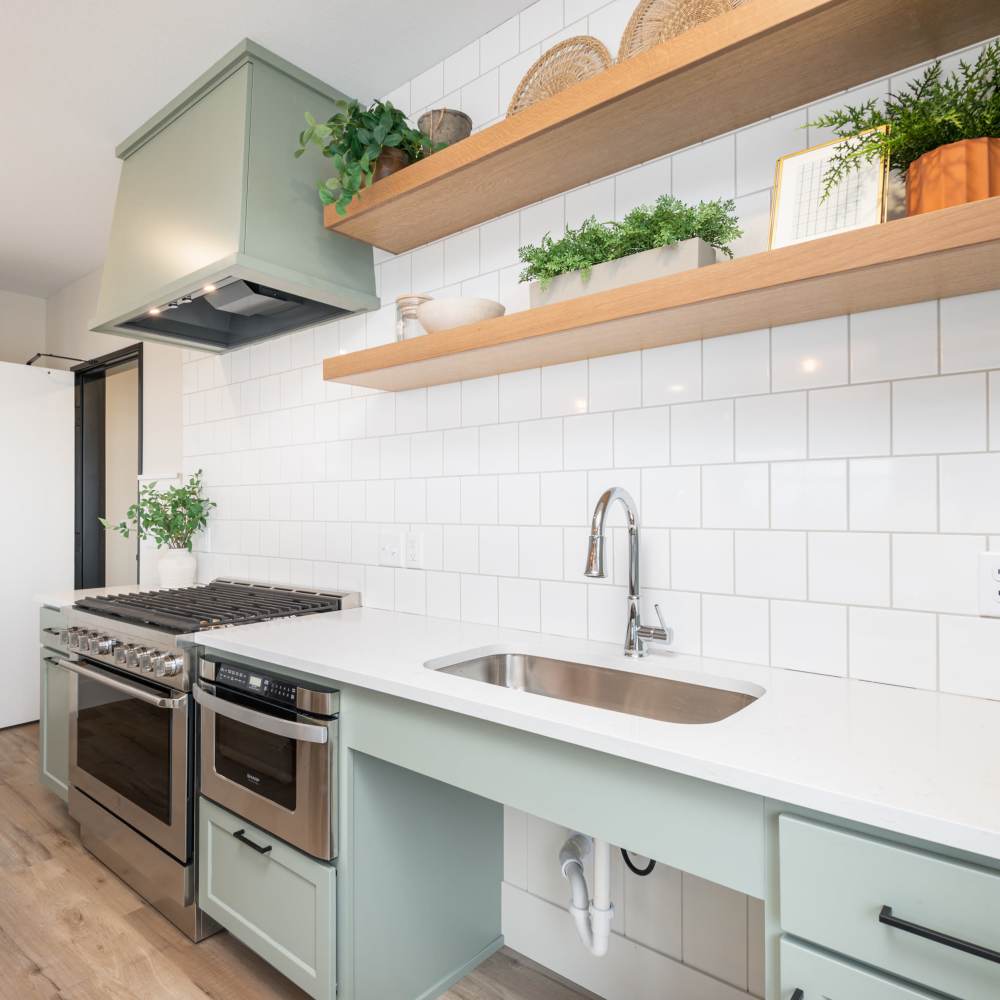 Luxurious kitchen at The Uptown Apartments in Waconia, Minnesota