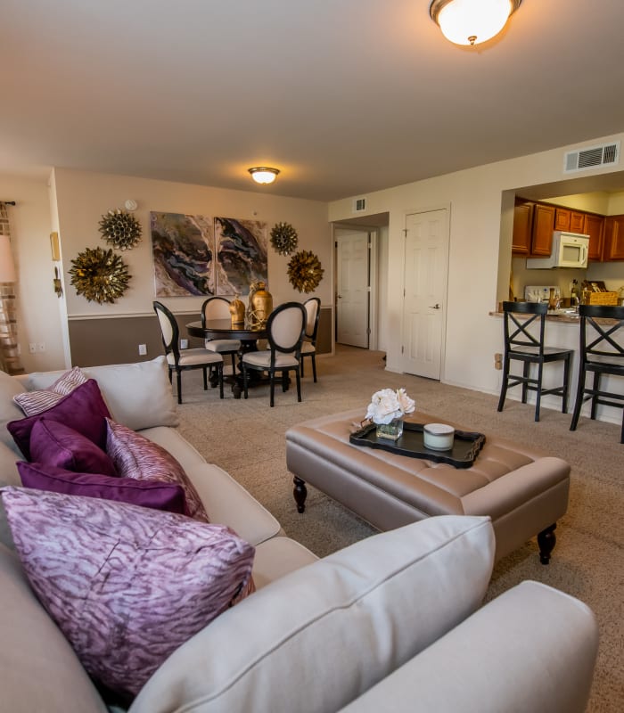 Spacious living room at Colonies at Hillside in Amarillo, Texas